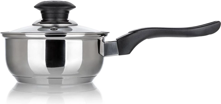 Stainless steel saucepan with glass lid 0.8 l SUPER VALUE, diameter 14 cm