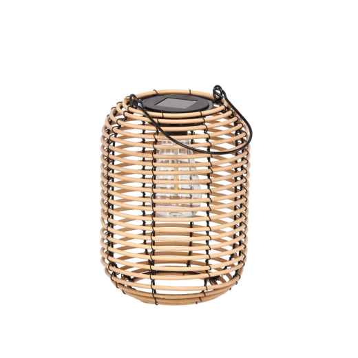 Solar metal lantern beige 24 cm
