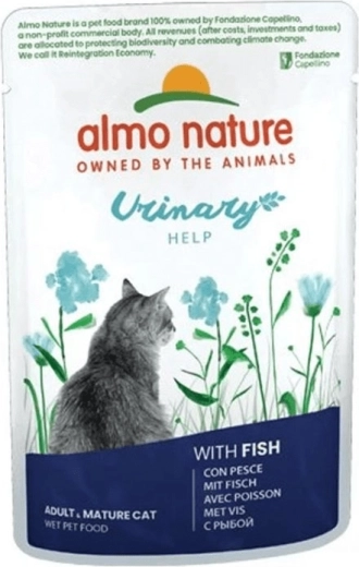 Almo Nature Urinary Help pouch for cats with fish 70 g