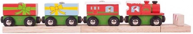 Bigjigs Rail kersttrein met rails