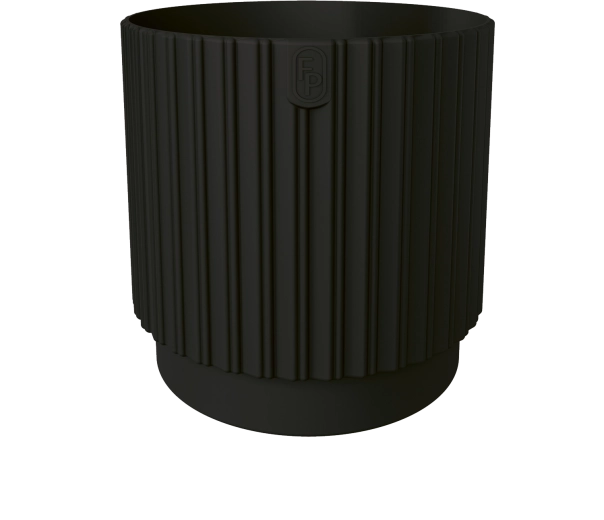 MIKA Cyli Petit ECO Recycled Planter 26 cm – deep black