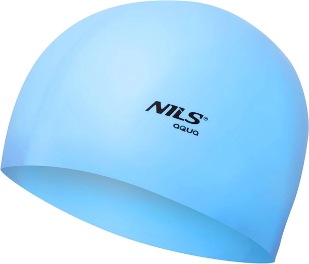 Bonnet de bain en silicone NILS Aqua bleu clair