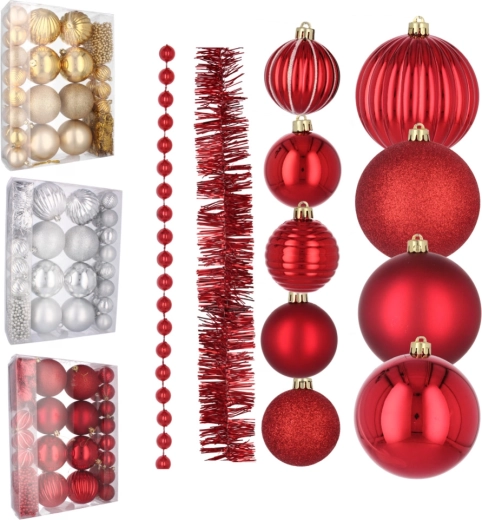 Set kerstboomornamenten, 32 stuks, goud