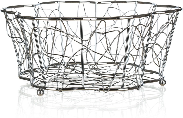 Wire fruit basket VANITY, chrome, 24 × 10 cm