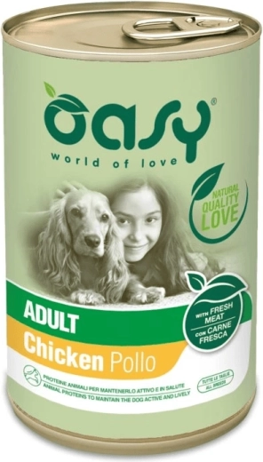 Oasy pâté pour chiens adultes poulet 400 g