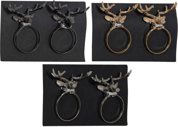 Metallserviettenring, Durchmesser 3,7 cm, Set mit 2 Stück