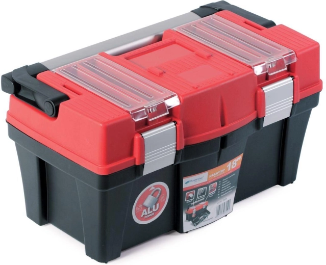Coffre à outils 18" APTOP PLUS, rouge‑noir