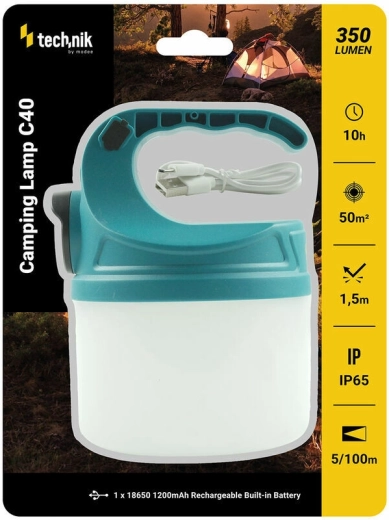 Technik MT-C40 camping lantern with dual light source and 360° illumination