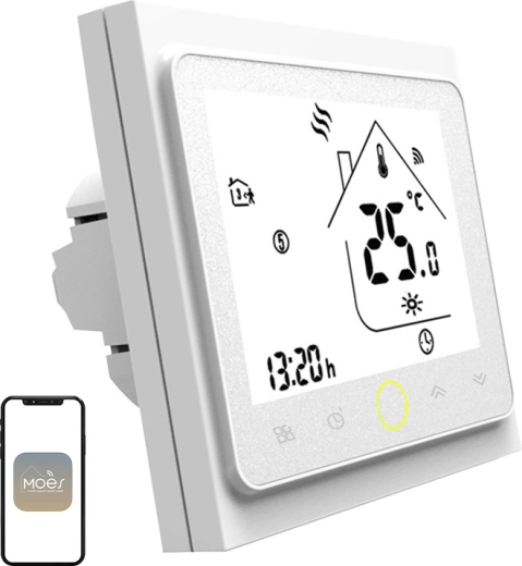 Thermostat LCD Wi‑Fi Moes pour chauffage au sol électrique