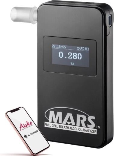 Alcovisor Mars BT éthylotest électronique électrochimique Bluetooth noir - 1 pièce