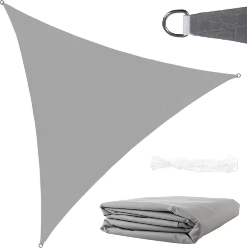 Triangular Shade Sail 4 × 4 × 4 m Gardlov – Gray