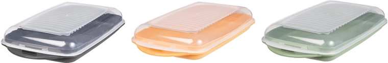 Rechteckige Kunststoffdose aus Polypropylen 21 × 11,5 × 3,5 cm