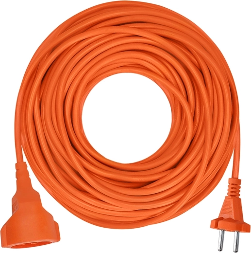 Solight extension lead with connector 15 m, 2×1.5 mm², orange - 1 piece