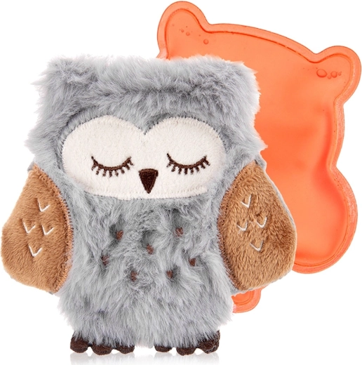 Coussin chauffant hibou 12 × 11 cm, réutilisable