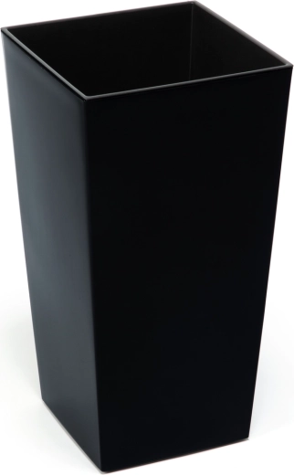 Finezja flower pot with insert 14 × 14 cm black