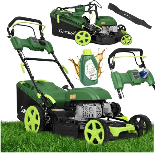 Tondeuse à gazon thermique autotractée GARDLOV DriveXPro 51 cm 4-en-1, 196 cm³