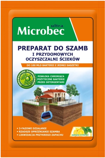 Microbec Ultra préparation enzymatique pour fosses septiques et stations d’épuration domestiques 25 g