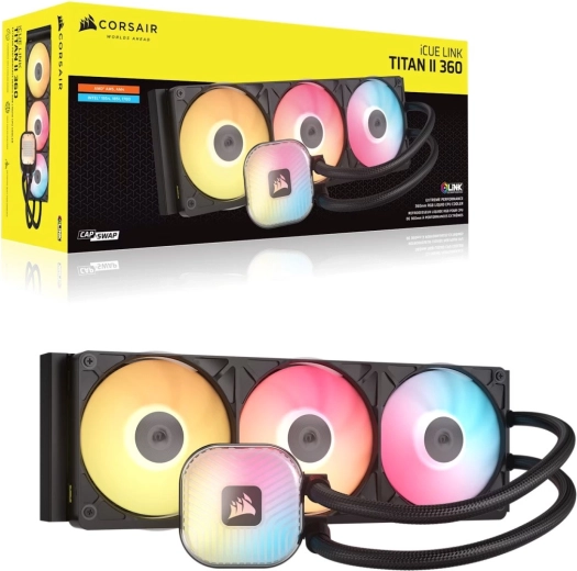 Waterkoeling voor processor Corsair iCUE LINK TITAN II 360RX RGB 360 mm