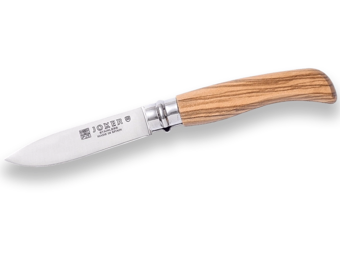 JOKER NO23 Pocket Knife with Olive Wood, 8 cm