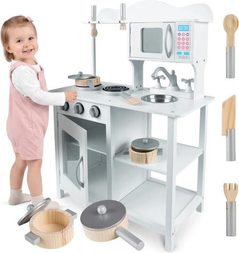 Cuisine en bois pour enfants Ricokids blanche
