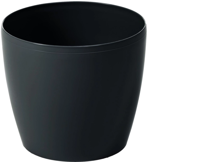 Cache-pot en plastique Magnolia 15,5 cm noir LAMELA
