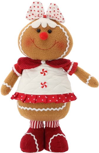Figurine décorative de Noël fille en pain d’épices avec robe