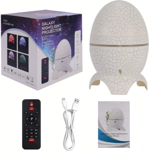 Sternenprojektor Dinosaurierei mit Bluetooth-Lautsprecher USB LED Nachtlampe