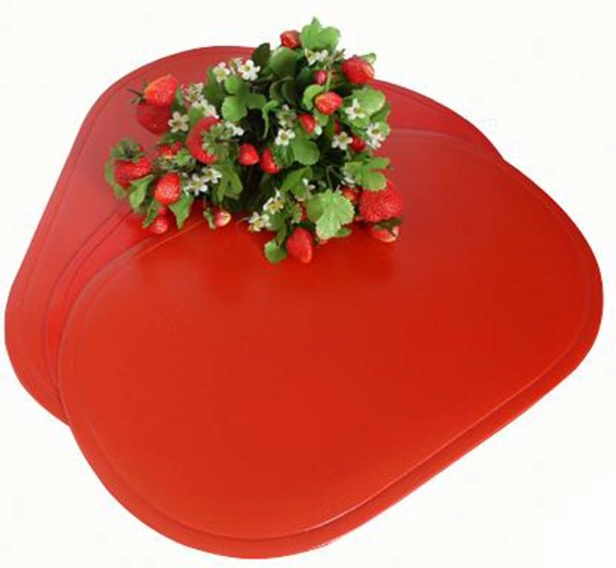 Plastic Oval Placemat TORO 29 × 44 cm Red