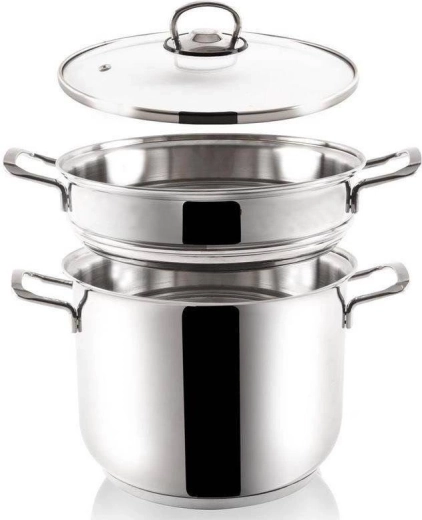 Cuit-vapeur en inox ANETT 5 l, 3 pièces, 22 cm