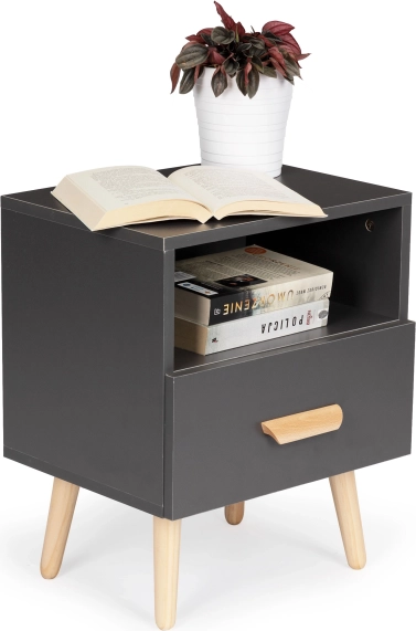 Table de nuit avec tiroir ModernHome, gris