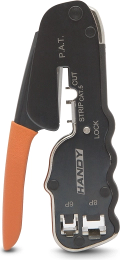 Krimp-, strip- en kniptang voor modulaire connectoren