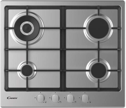 Table de cuisson gaz avec grilles en fonte et brûleur double 4 kW