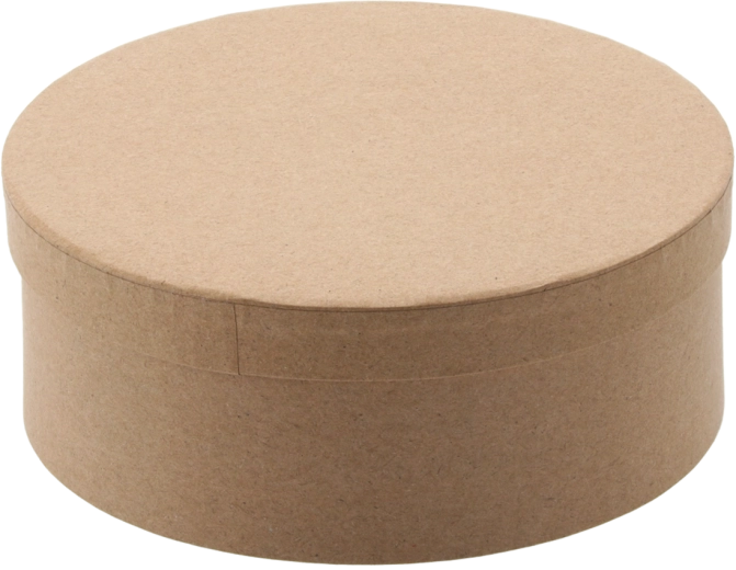 Runde Geschenkbox braun 20 × 10 cm - 1 Stück