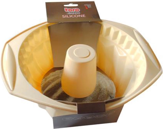 Siliconen tulbandvorm met handgrepen Toro crème