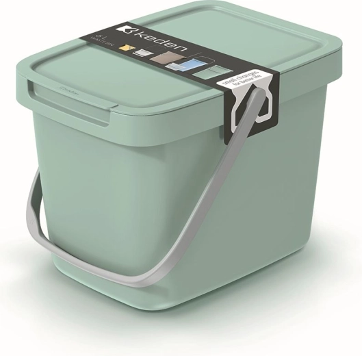 Prullenbak met deksel 6 l lichtgroen