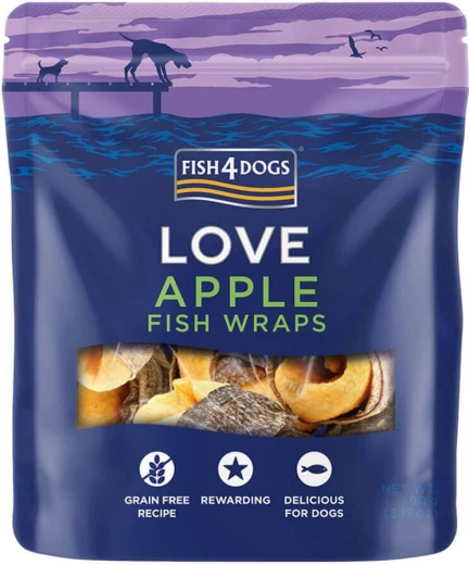 Fish4Dogs dog treats fish rolls with apple 90 g