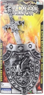 Plastic zwaard met schild voor kinderen