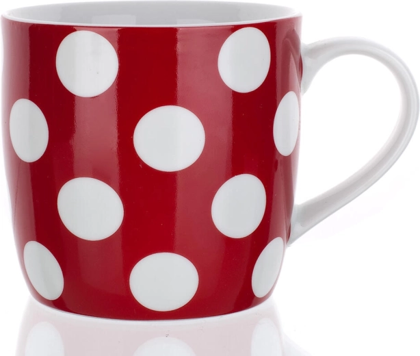 Keramische mok met stippen 310 ml rood