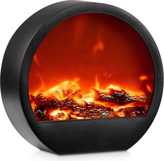 Cheminée électrique décorative Vilde avec effet de flammes LED