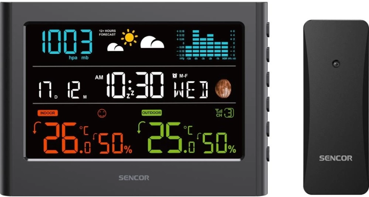 Sencor Wetterstation mit kabellosem Sensor
