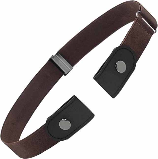 Ceinture élastique sans boucle marron