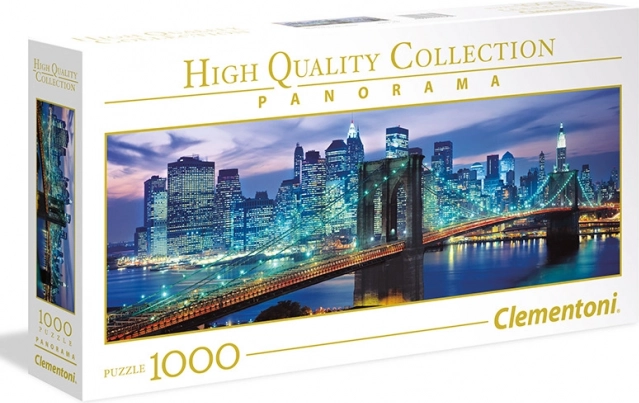 Panorama-Puzzle 1000 New York – Brooklyn Bridge CLEMENTONI