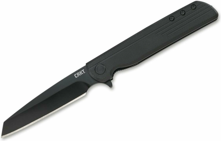 Couteau de poche pliant CRKT LCK+ Blackout avec ouverture assistée 8,2 cm