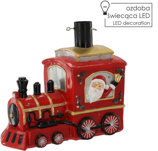 Christmas tree stand in the shape of a train with LED lighting 61 × 30.5 × 53 cm - 1 piece