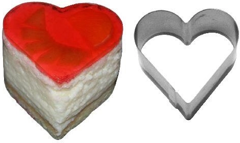 Hartvormige uitsteker voor taartjes Semifreddo