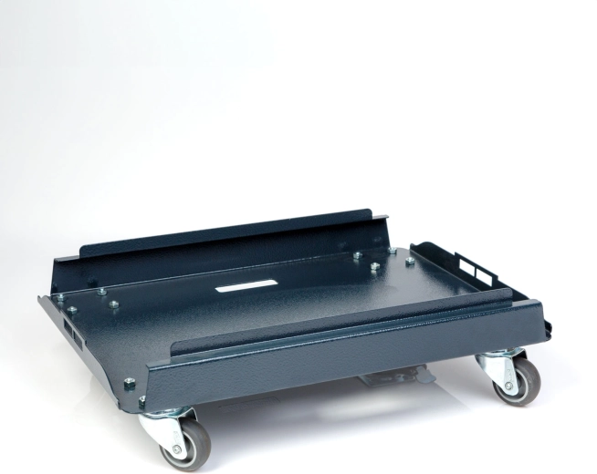 Metalen transportplateau met wielen voor gereedschapskoffers