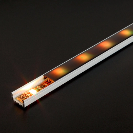 Weiße U-Aluminiumschiene für LED-Streifen 1000 × 17 × 8 mm
