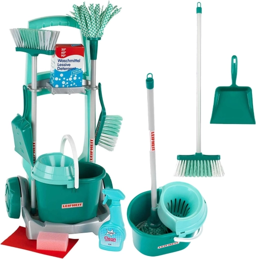 Children’s Cleaning Trolley LEIFHEIT with Mop, Broom and Accessories KLEIN