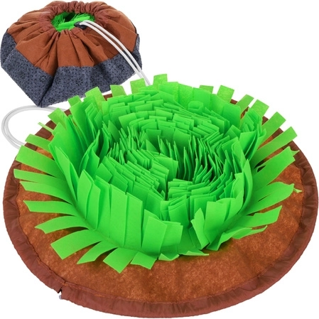 Snuffelmat voor honden PURLOV, rond, verstelbaar en antislip 48 × 48 cm