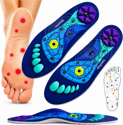 Magnetische massage-inlegzolen voor schoenen met acupressuur, maat S 35–39 - 1 stuk